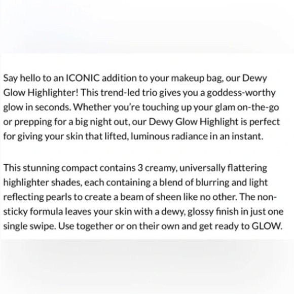 Ulta Dewy Glow Highlighter Cream Trio Iconic London Highlight Illuminateur NEW! - Picture 8 of 9